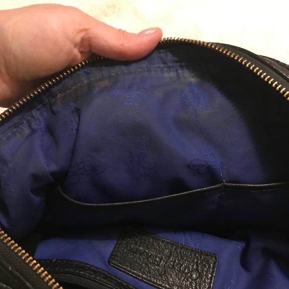 Cole Haan Black Leather Satchel Handbag - Picture 8 of 13